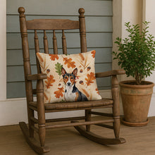 Load image into Gallery viewer, Tricolor and White Basenji Heirloom Fall Throw Pillow