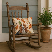 Load image into Gallery viewer, Tricolor and White Basset Hound Heirloom Fall Throw Pillow