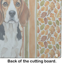 Load image into Gallery viewer, Beagle Heirloom Fall Glass Cutting Board