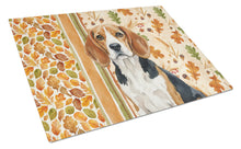 Load image into Gallery viewer, Beagle Heirloom Fall Glass Cutting Board
