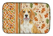 Load image into Gallery viewer, Lemon and White Beagle Heirloom Fall Dish Drying Mat