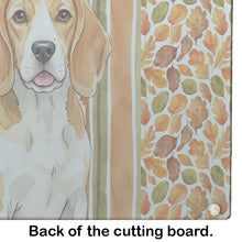 Load image into Gallery viewer, Lemon and White Beagle Heirloom Fall Glass Cutting Board