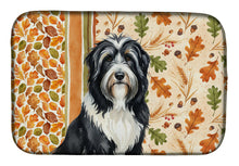 Load image into Gallery viewer, Black Bearded Collie Heirloom Fall Dish Drying Mat