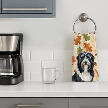 Load image into Gallery viewer, Black Bearded Collie Heirloom Fall Kitchen Towel