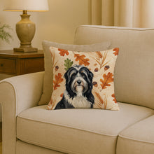 Load image into Gallery viewer, Black Bearded Collie Heirloom Fall Throw Pillow