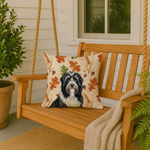Load image into Gallery viewer, Black Bearded Collie Heirloom Fall Throw Pillow
