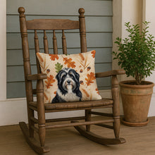 Load image into Gallery viewer, Black Bearded Collie Heirloom Fall Throw Pillow