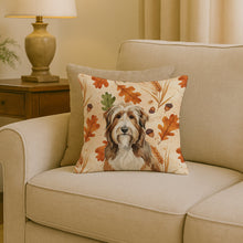 Load image into Gallery viewer, Brown Bearded Collie Heirloom Fall Throw Pillow