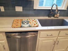 Load image into Gallery viewer, Bearded Collie Heirloom Fall Dish Drying Mat