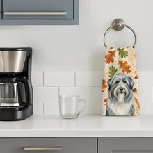 Load image into Gallery viewer, Bearded Collie Heirloom Fall Kitchen Towel
