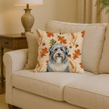Load image into Gallery viewer, Bearded Collie Heirloom Fall Throw Pillow
