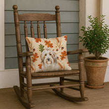 Load image into Gallery viewer, White and Tan Bearded Collie Heirloom Fall Throw Pillow