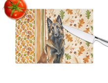 Load image into Gallery viewer, Belgian Tervuren Heirloom Fall Glass Cutting Board