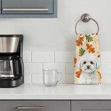 Load image into Gallery viewer, Bichon Frise Heirloom Fall Kitchen Towel