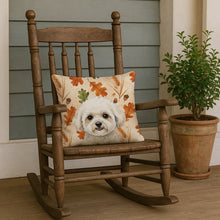 Load image into Gallery viewer, White and Cream Bichon Frise Heirloom Fall Throw Pillow