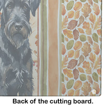 Load image into Gallery viewer, Black Russian Terrier Heirloom Fall Glass Cutting Board