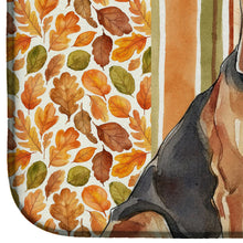 Load image into Gallery viewer, Liver and Tan Bloodhound Heirloom Fall Dish Drying Mat