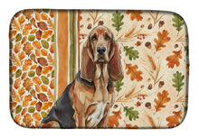 Load image into Gallery viewer, Liver and Tan Bloodhound Heirloom Fall Dish Drying Mat