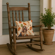 Load image into Gallery viewer, Liver and Tan Bloodhound Heirloom Fall Throw Pillow