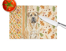 Load image into Gallery viewer, Fawn Boerboel Heirloom Fall Glass Cutting Board