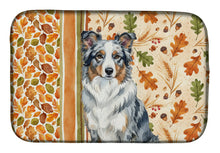 Load image into Gallery viewer, Border Collie Heirloom Fall Dish Drying Mat