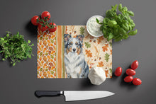 Load image into Gallery viewer, Border Collie Heirloom Fall Glass Cutting Board