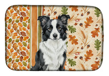 Load image into Gallery viewer, Blue Merle Border Collie Heirloom Fall Dish Drying Mat