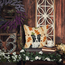 Load image into Gallery viewer, Blue Merle Border Collie Heirloom Fall Throw Pillow