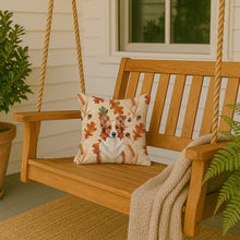 Load image into Gallery viewer, Red and White Border Collie Heirloom Fall Throw Pillow