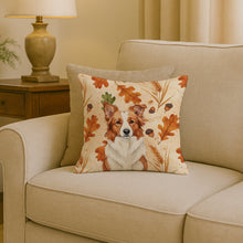 Load image into Gallery viewer, Red and White Border Collie Heirloom Fall Throw Pillow