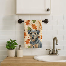 Load image into Gallery viewer, Blue and Tan Border Terrier Heirloom Fall Kitchen Towel