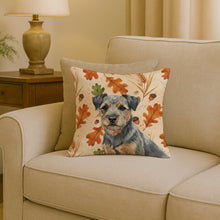 Load image into Gallery viewer, Blue and Tan Border Terrier Heirloom Fall Throw Pillow