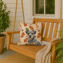 Load image into Gallery viewer, Blue and Tan Border Terrier Heirloom Fall Throw Pillow