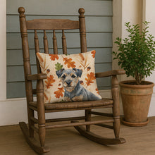 Load image into Gallery viewer, Blue and Tan Border Terrier Heirloom Fall Throw Pillow
