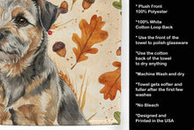 Load image into Gallery viewer, Grizzle and Tan Border Terrier Heirloom Fall Kitchen Towel