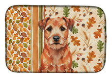 Load image into Gallery viewer, Red Border Terrier Heirloom Fall Dish Drying Mat