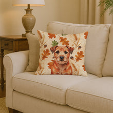 Load image into Gallery viewer, Red Border Terrier Heirloom Fall Throw Pillow