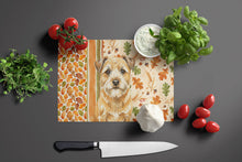 Load image into Gallery viewer, Wheaten Border Terrier Heirloom Fall Glass Cutting Board