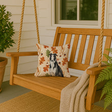 Load image into Gallery viewer, Black and White Borzoi Heirloom Fall Throw Pillow