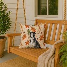 Load image into Gallery viewer, Black and White Borzoi Heirloom Fall Throw Pillow