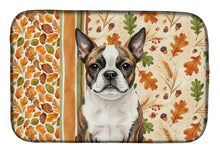 Load image into Gallery viewer, Brindle Boston Terrier Heirloom Fall Dish Drying Mat
