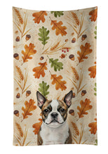 Load image into Gallery viewer, Brindle Boston Terrier Heirloom Fall Kitchen Towel