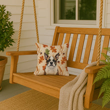 Load image into Gallery viewer, Brindle Boston Terrier Heirloom Fall Throw Pillow