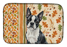 Load image into Gallery viewer, Boston Terrier Heirloom Fall Dish Drying Mat