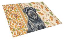 Load image into Gallery viewer, Bouvier des Flandres Heirloom Fall Glass Cutting Board