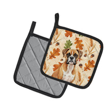 Load image into Gallery viewer, Boxer Heirloom Fall Pair of Pot Holders