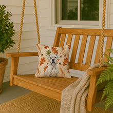 Load image into Gallery viewer, White Boxer Heirloom Fall Throw Pillow