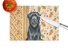 Load image into Gallery viewer, Black Briard Heirloom Fall Glass Cutting Board