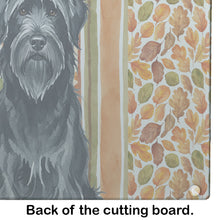 Load image into Gallery viewer, Black Briard Heirloom Fall Glass Cutting Board