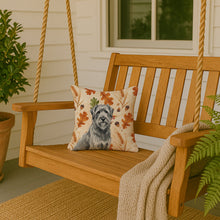 Load image into Gallery viewer, Gray Briard Heirloom Fall Throw Pillow
